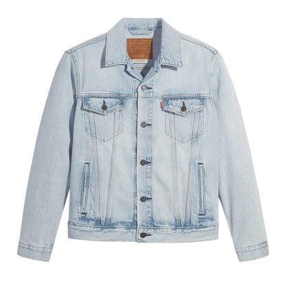 Light Blue Washed - Front - Levis Mens Denim Regular Trucker Jacket