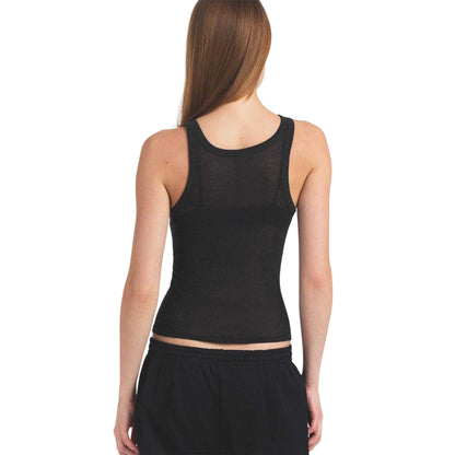 Soot Grey - Back - Skims Womens-Ladies Plain Tank Top