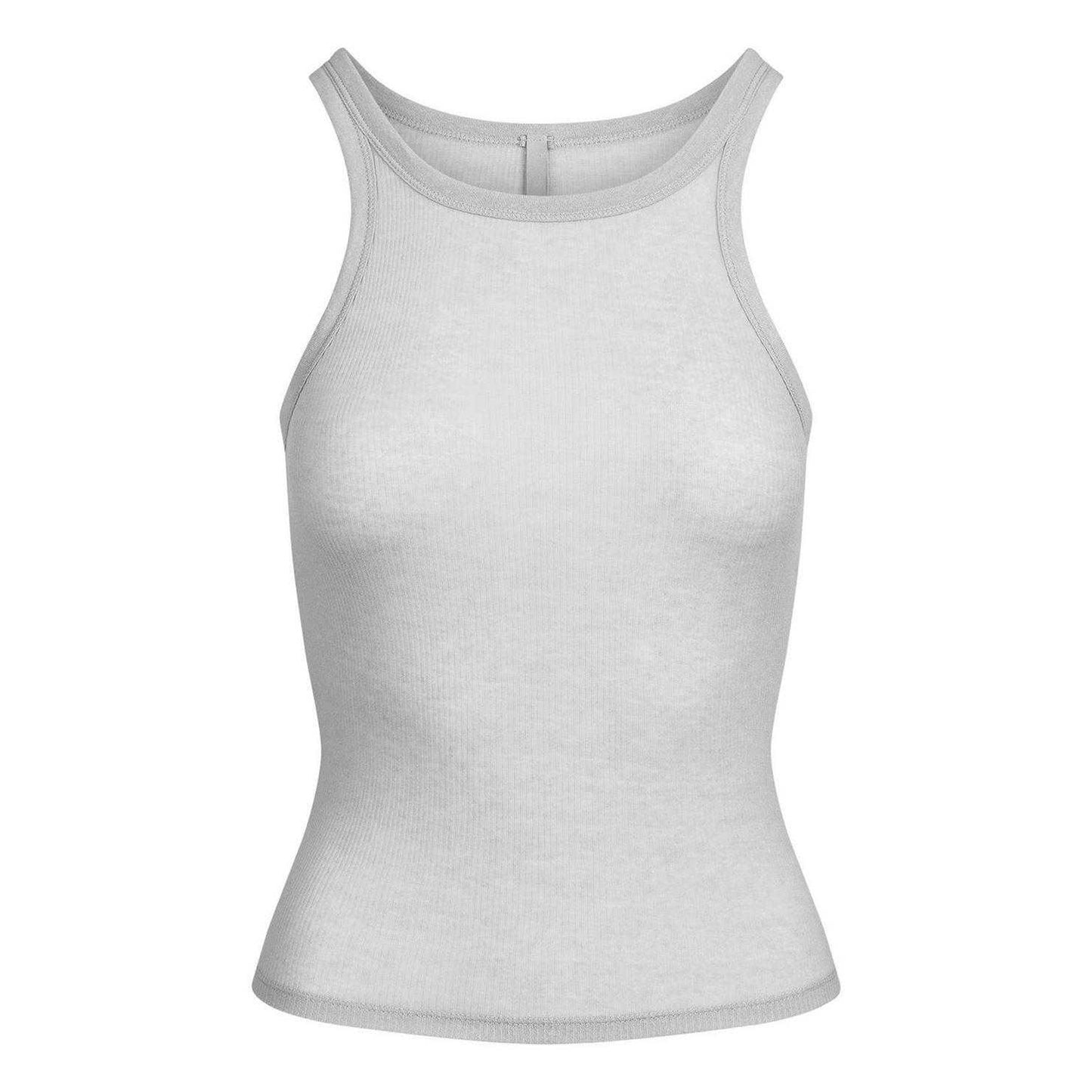 Light Heather Grey - Front - Skims Womens-Ladies Plain Tank Top