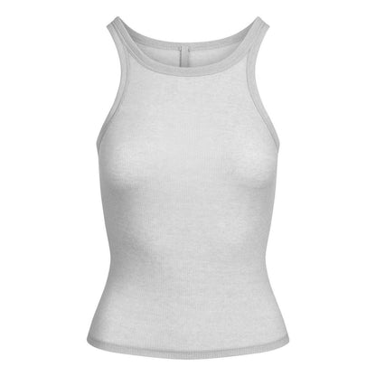 Light Heather Grey - Front - Skims Womens-Ladies Plain Tank Top