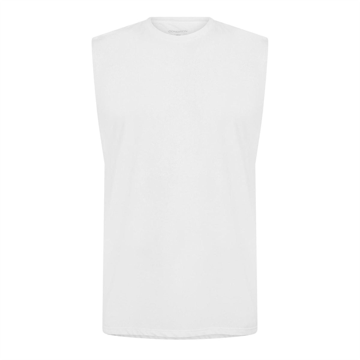 White - Front - Condition Mens Aero Training Tank Top