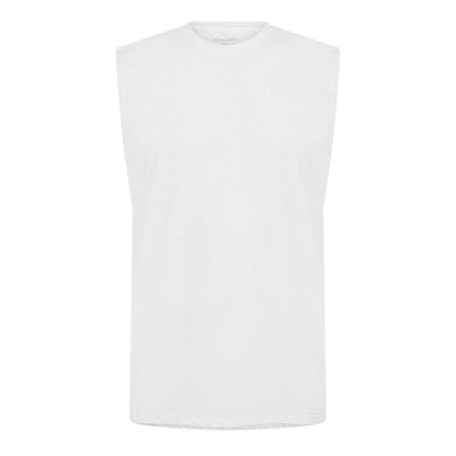 White - Front - Condition Mens Aero Training Tank Top
