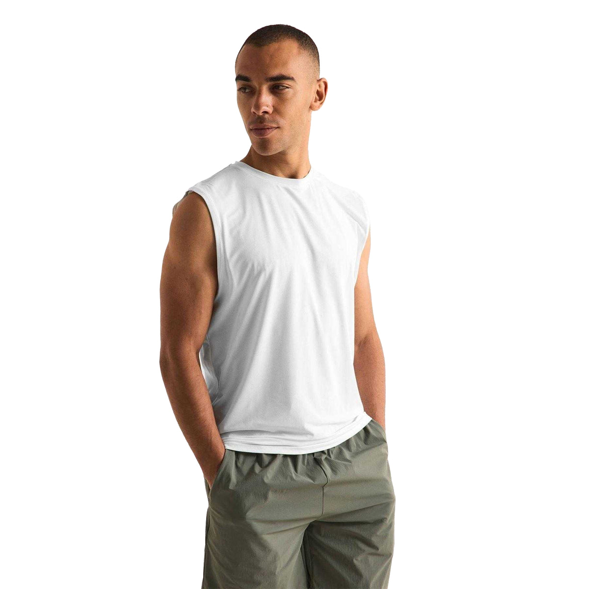 White - Side - Condition Mens Aero Training Tank Top