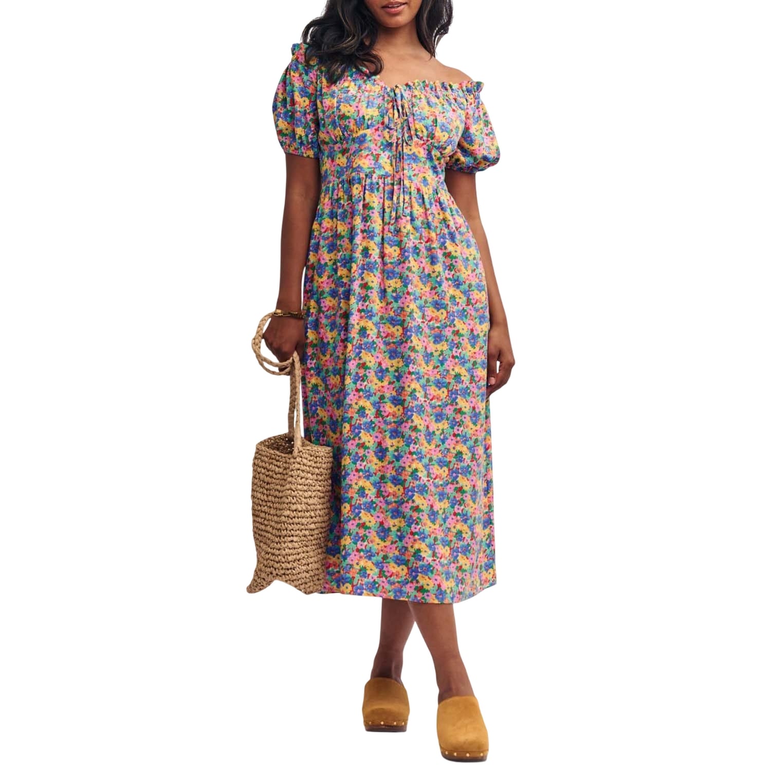 Multicoloured - Front - Nobody´s Child Womens-Ladies Genevieve Floral Midi Dress