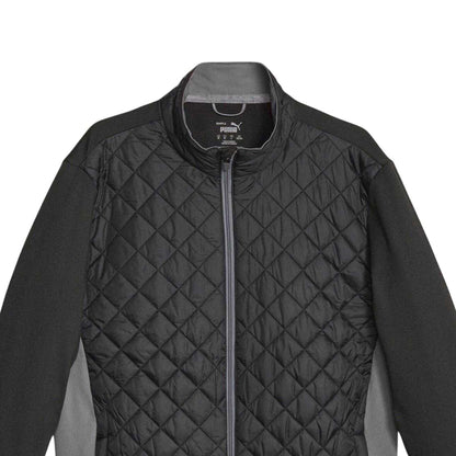 Black - Side - Puma Mens Frost Quilted Golf Jacket