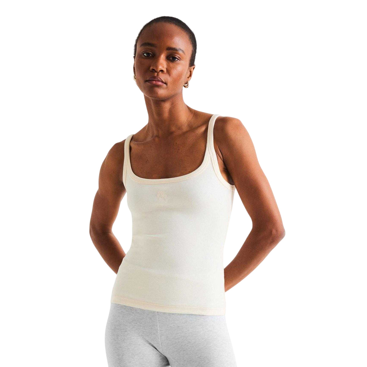 White - Side - 4th And Reckless Womens-Ladies Scoop Neck Tank Top