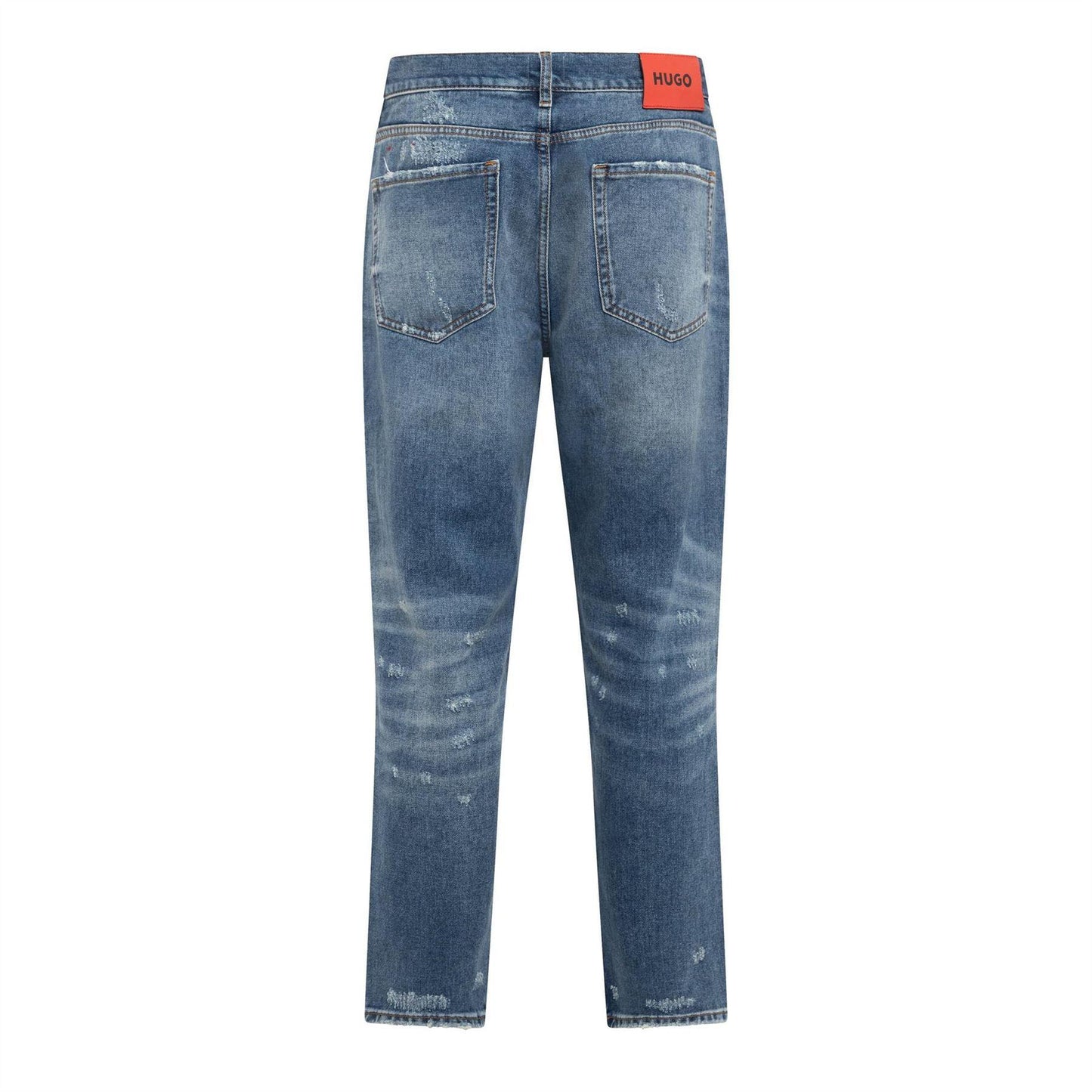 Medium Blue - Back - Hugo Mens 838 Distressed Jeans