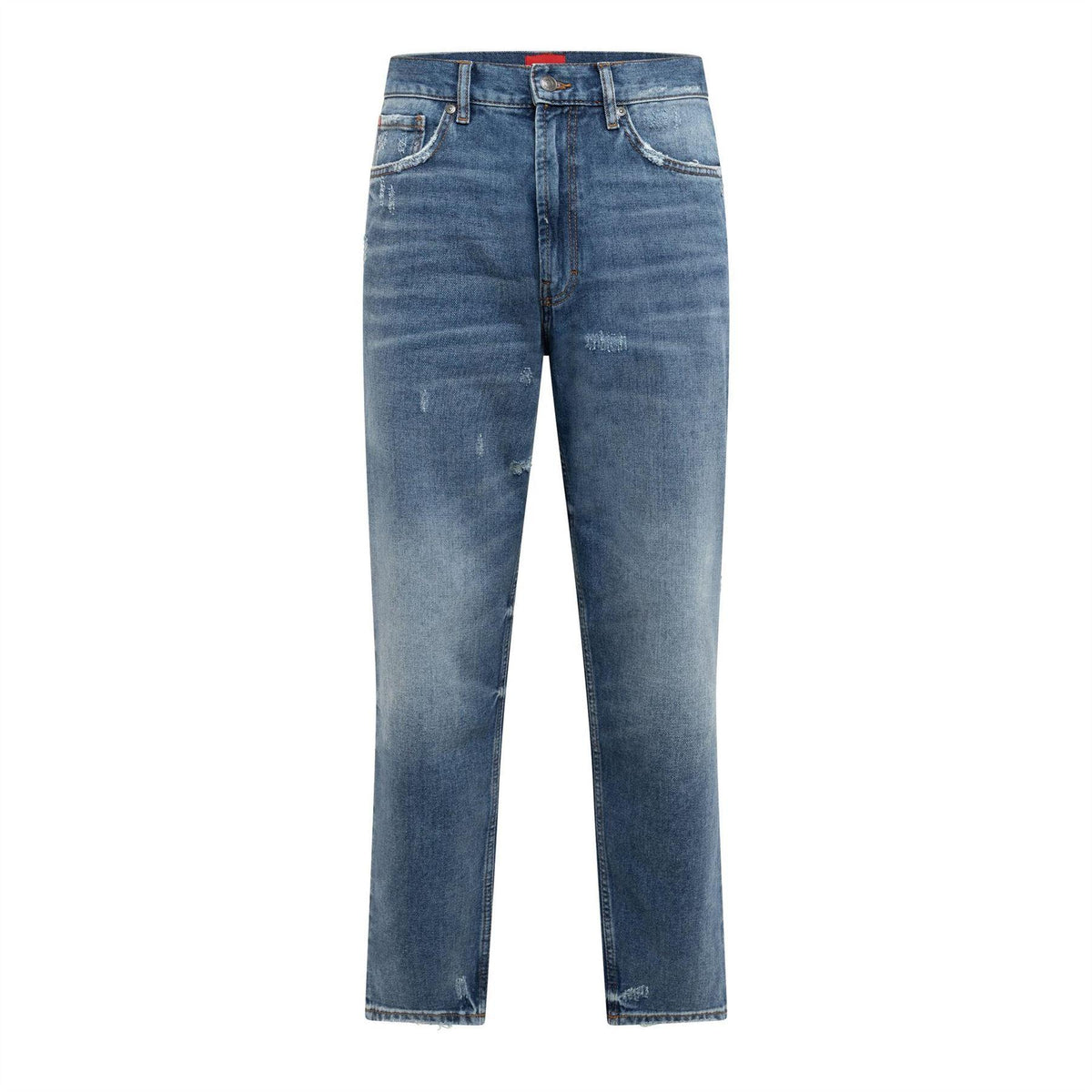 Medium Blue - Front - Hugo Mens 838 Distressed Jeans