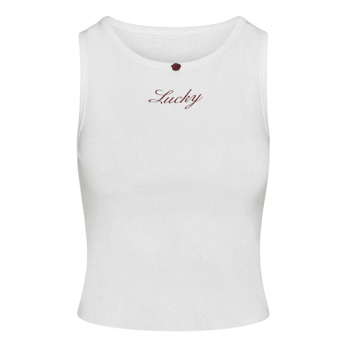 White - Front - Frankies Bikinis Womens-Ladies X Bella Hadid Reno Tank Top