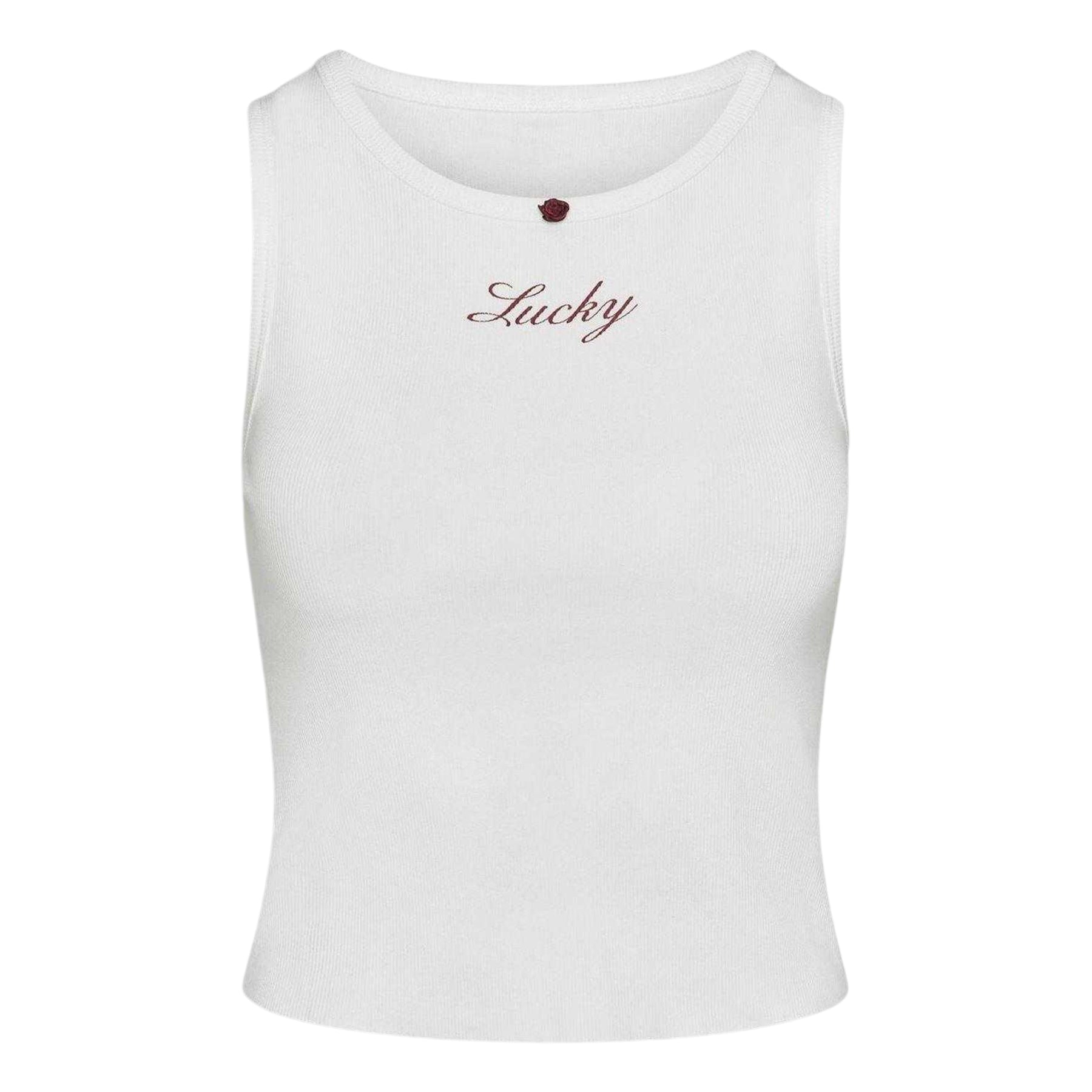 White - Front - Frankies Bikinis Womens-Ladies X Bella Hadid Reno Tank Top