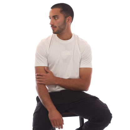 White - Lifestyle - Diesel Mens T-Must-Slits-N Back Print T-Shirt