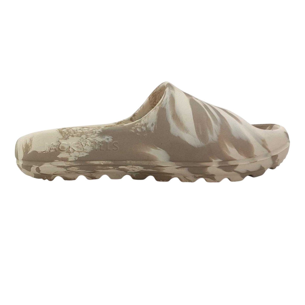 White - Front - Jack Wills Mens Embossed Chunky Summer Sliders