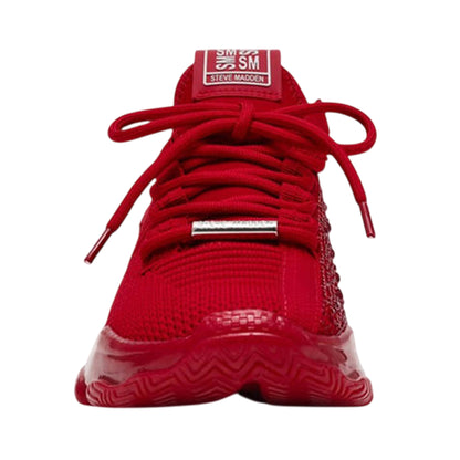 Cherry - Side - Steve Madden Womens-Ladies Maxilla-R-E Rhinestone Trainers