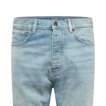Turquoise-Aqua - Side - Hugo Mens Jonah Faded Jeans