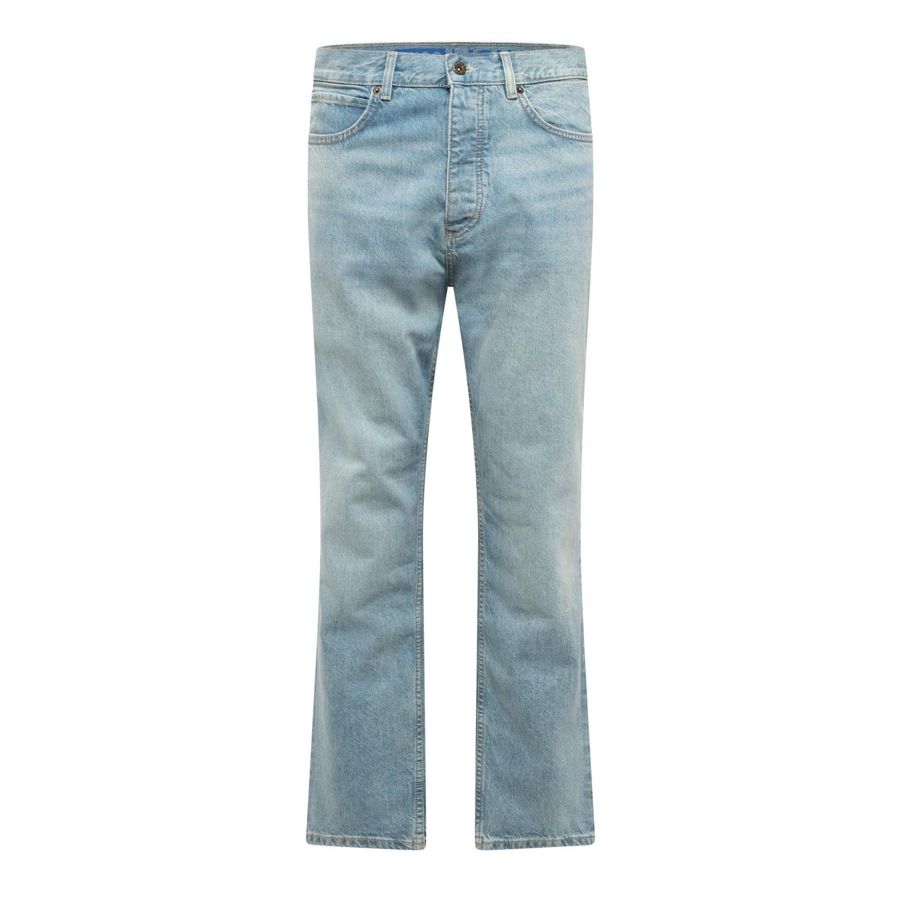 Turquoise-Aqua - Front - Hugo Mens Jonah Faded Jeans