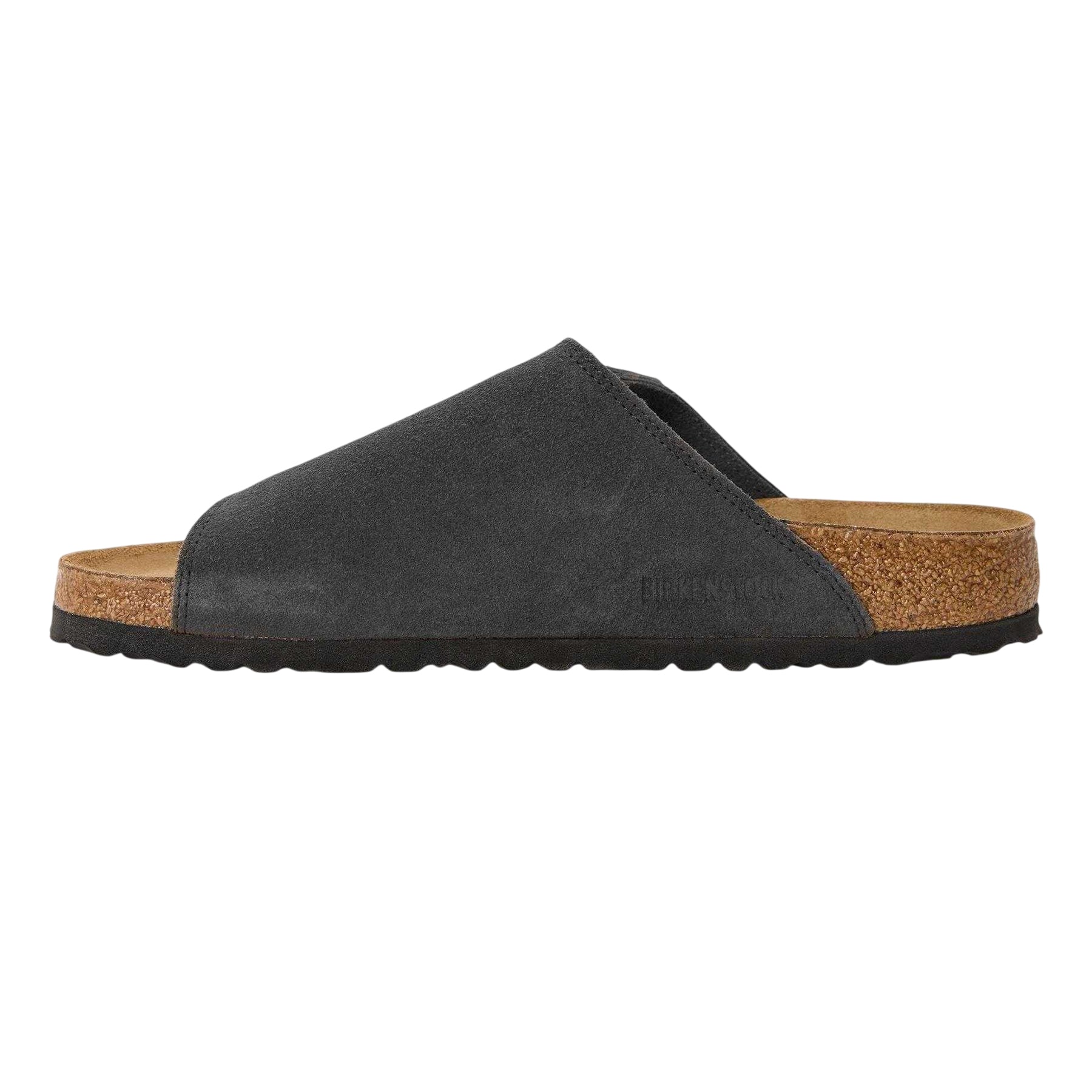 Charcoal - Back - Birkenstock Mens Minimalist Suede Sandals