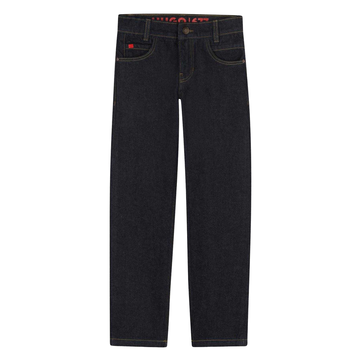 Rinse Wash - Front - Hugo Childrens-Kids Denim Tapered Leg Slim Jeans