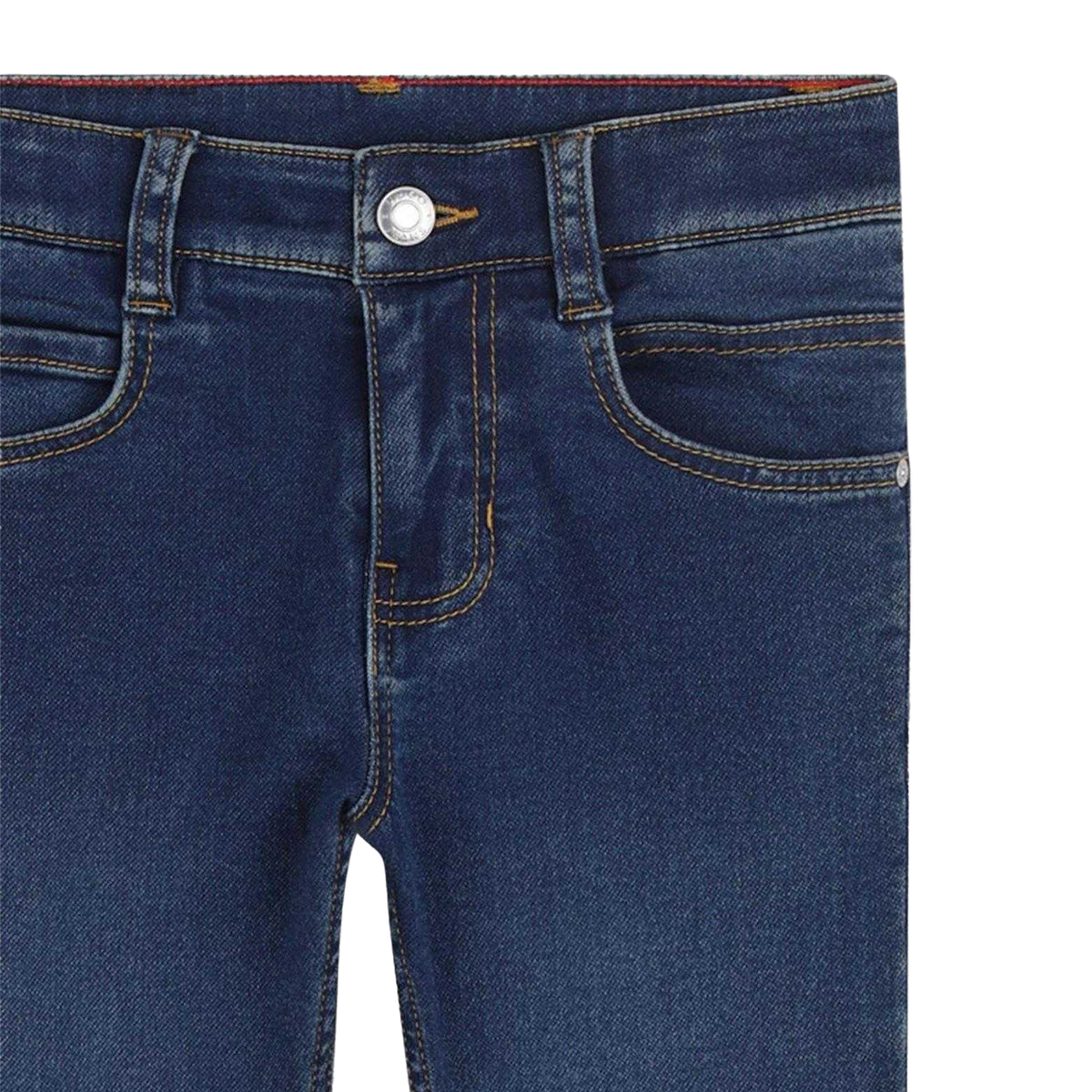 Stone - Side - Hugo Childrens-Kids Denim Tapered Leg Slim Jeans