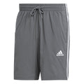 Grey - Front - Adidas Mens Essentials Chelsea Aeroready 3 Stripes Shorts