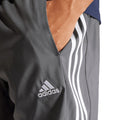 Grey - Side - Adidas Mens Essentials Chelsea Aeroready 3 Stripes Shorts