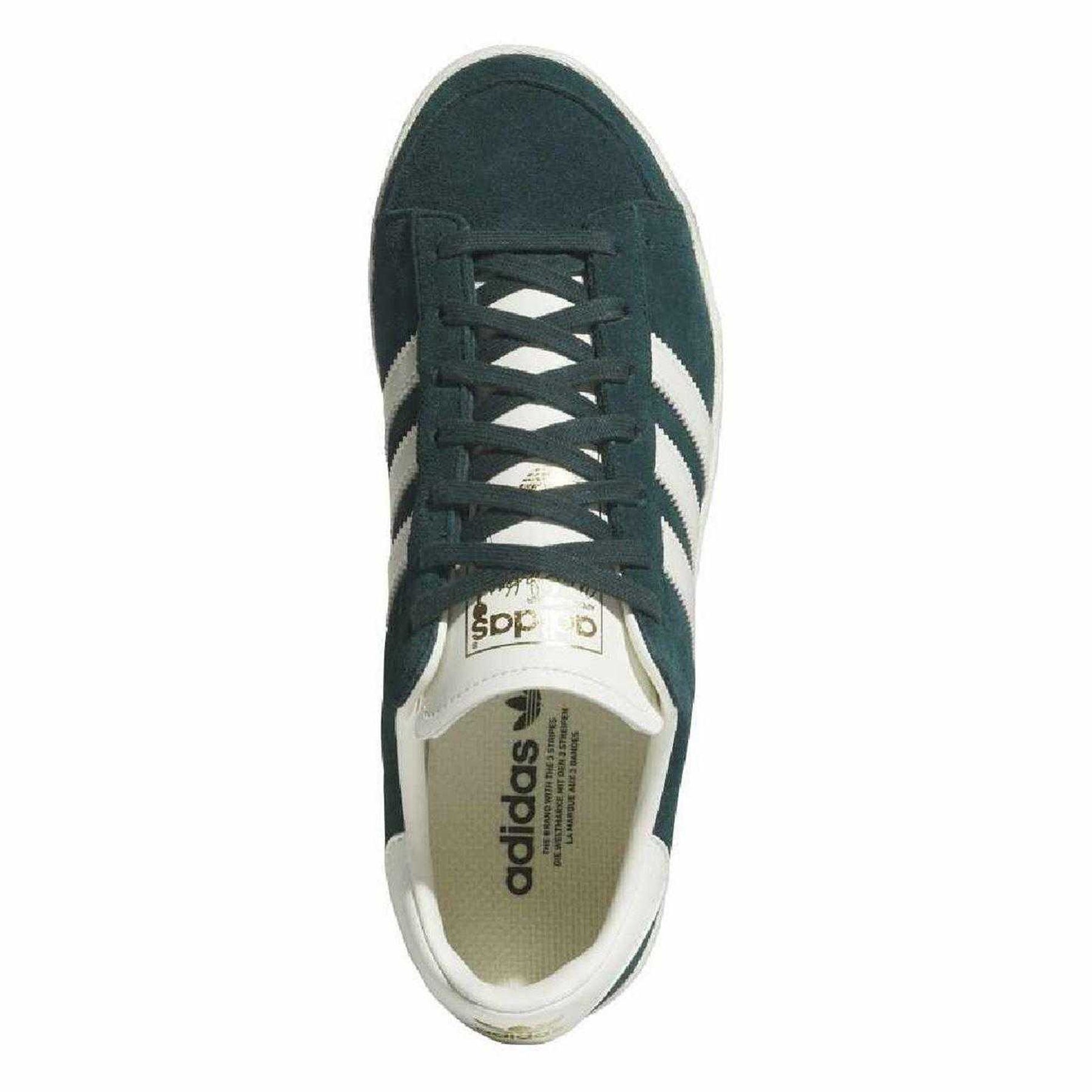 Aurora Green-Ivy - Side - Adidas Mens Jabbar Suede Trainers