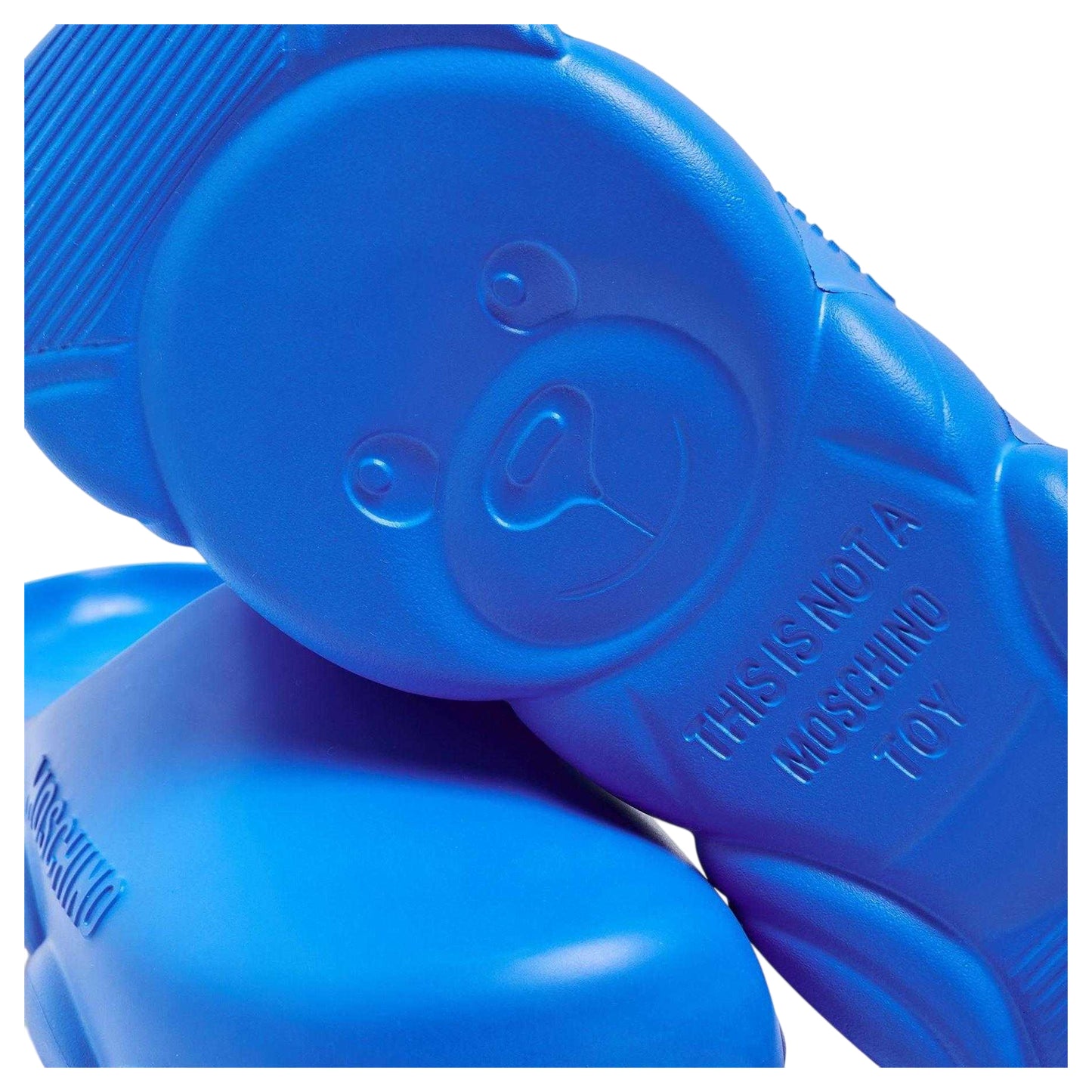 Blue - Side - Moschino Mens Flat Sliders