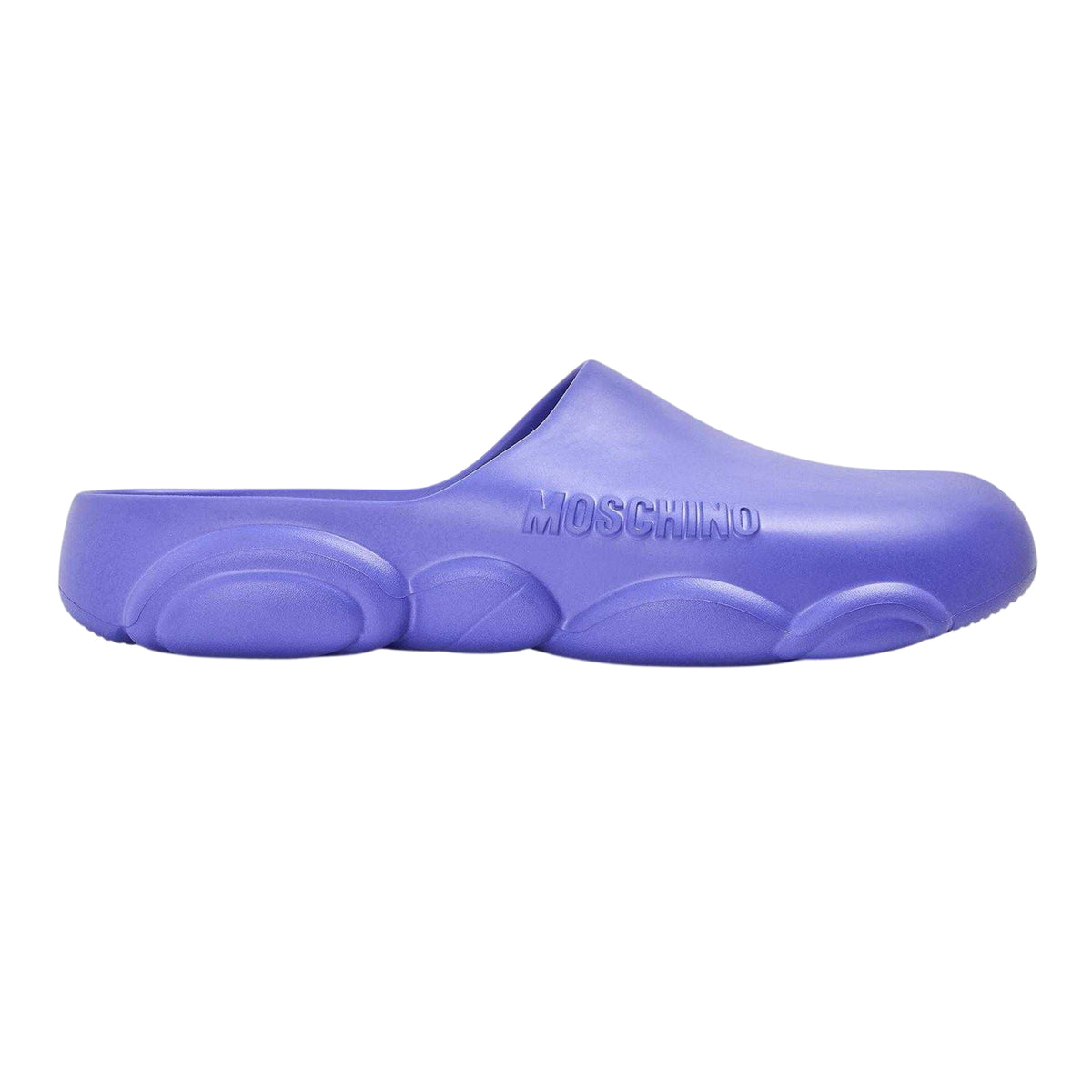 Purple - Front - Moschino Mens Flat Sliders