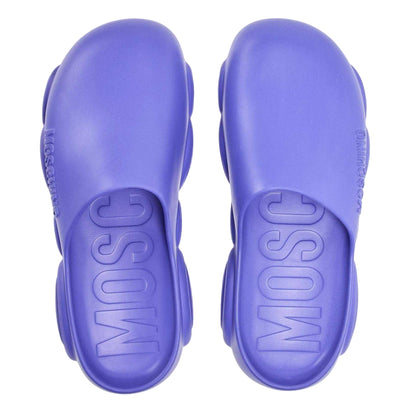 Purple - Lifestyle - Moschino Mens Flat Sliders