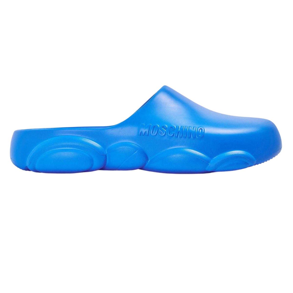 Blue - Front - Moschino Mens Flat Sliders