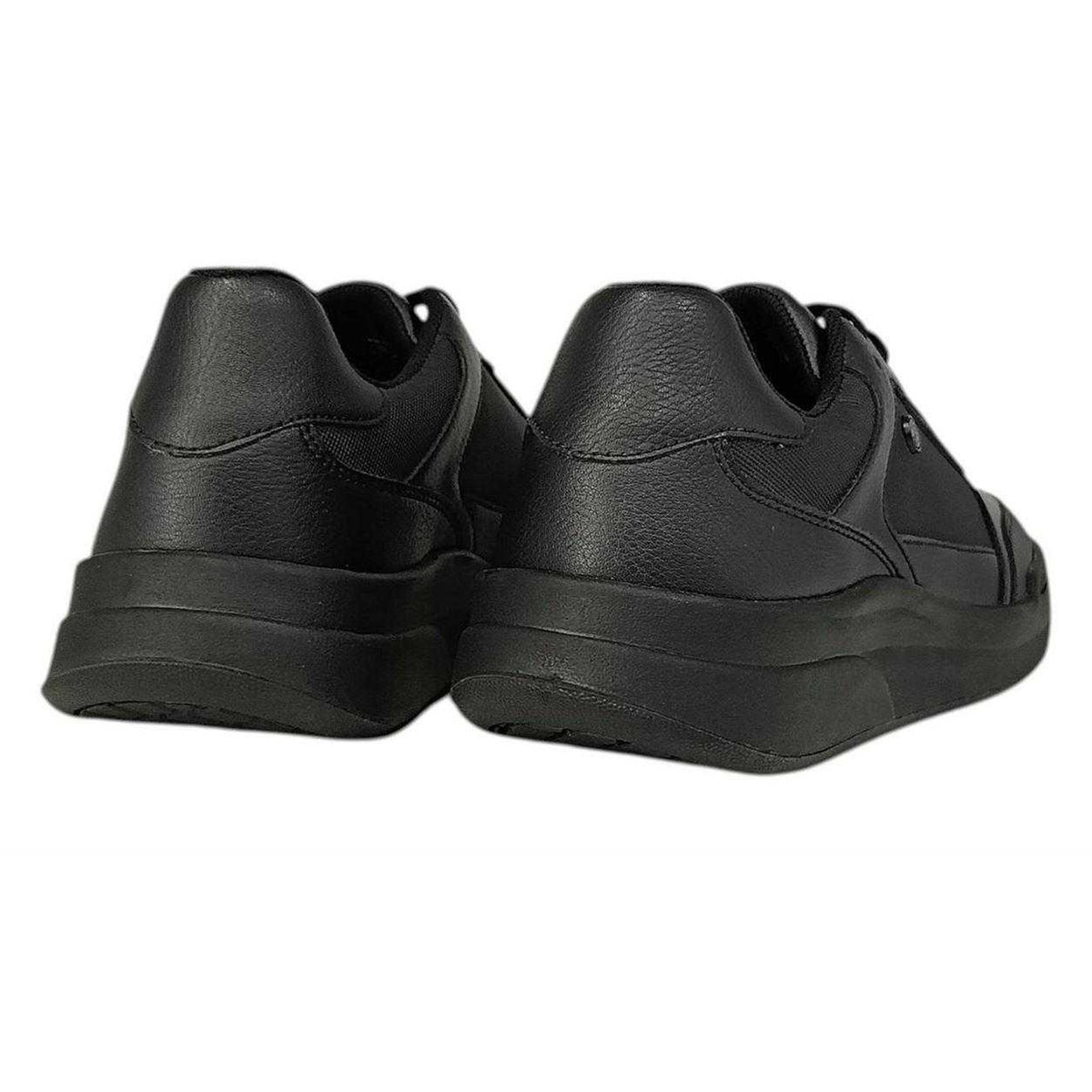 Black - Back - Pretty Green Mens Welwyn Moc Toe Trainers