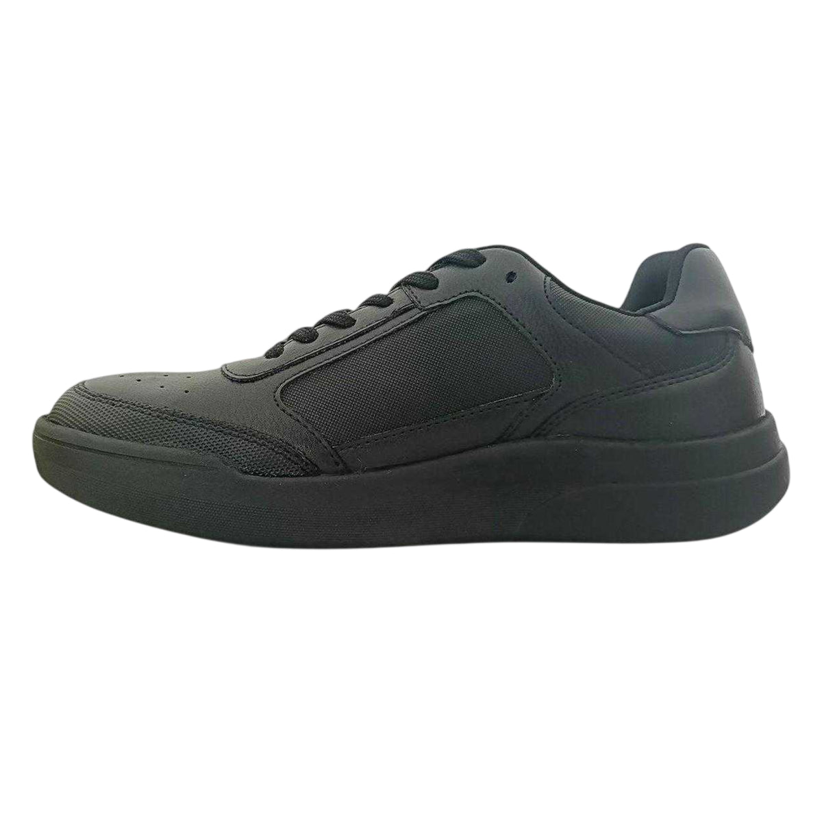Black - Side - Pretty Green Mens Welwyn Moc Toe Trainers