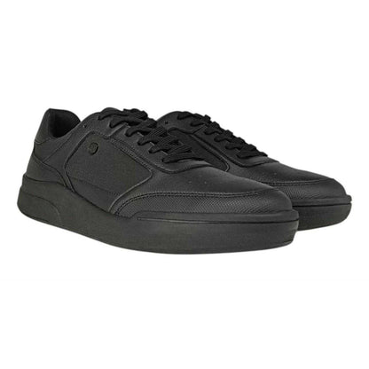 Black - Pack Shot - Pretty Green Mens Welwyn Moc Toe Trainers
