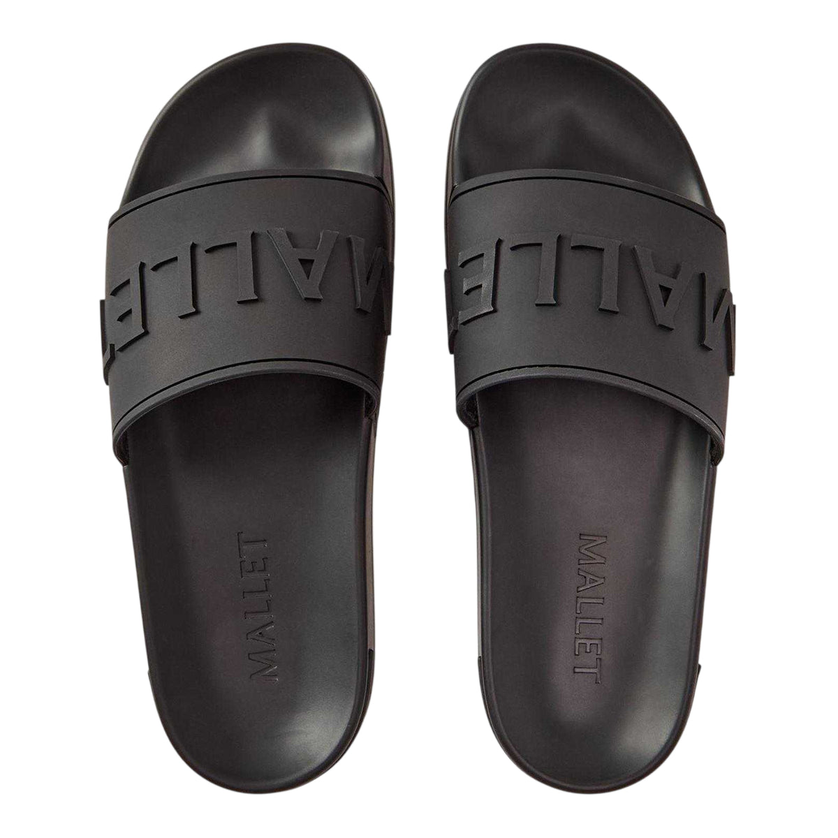 Triple Black - Lifestyle - Mallet Mens Embossed Cushioned Sliders
