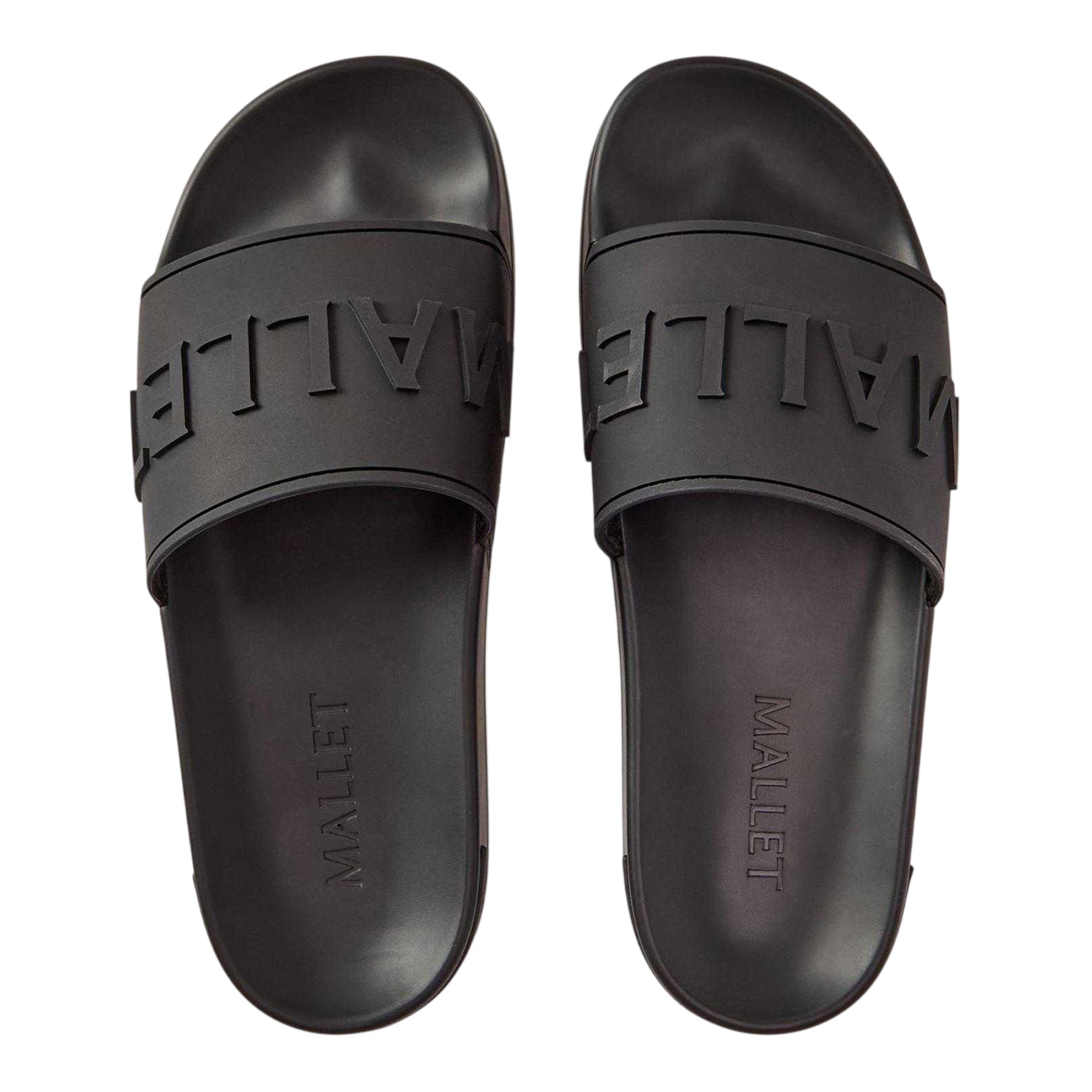 Triple Black - Lifestyle - Mallet Mens Embossed Cushioned Sliders