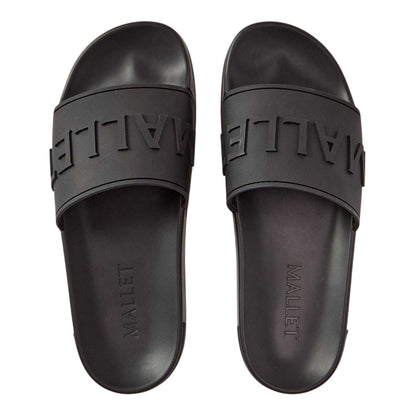 Triple Black - Lifestyle - Mallet Mens Embossed Cushioned Sliders