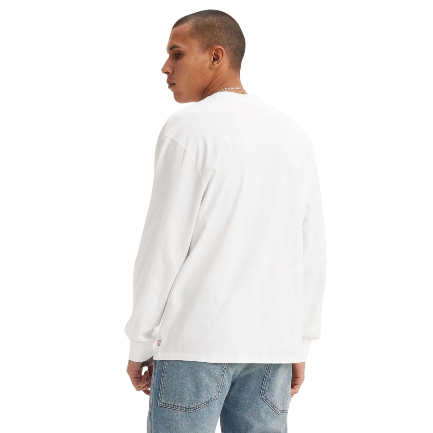 White - Back - Levis Mens Classic Relaxed Fit Long-Sleeved T-Shirt