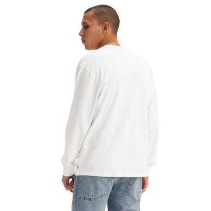 White - Back - Levis Mens Classic Relaxed Fit Long-Sleeved T-Shirt