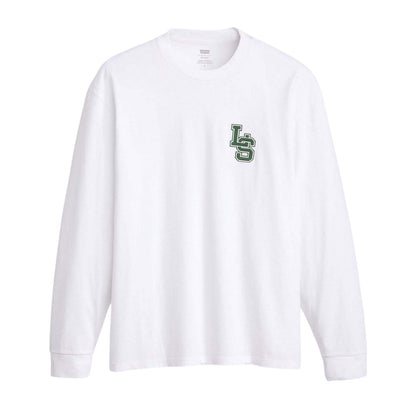White - Front - Levis Mens Classic Relaxed Fit Long-Sleeved T-Shirt