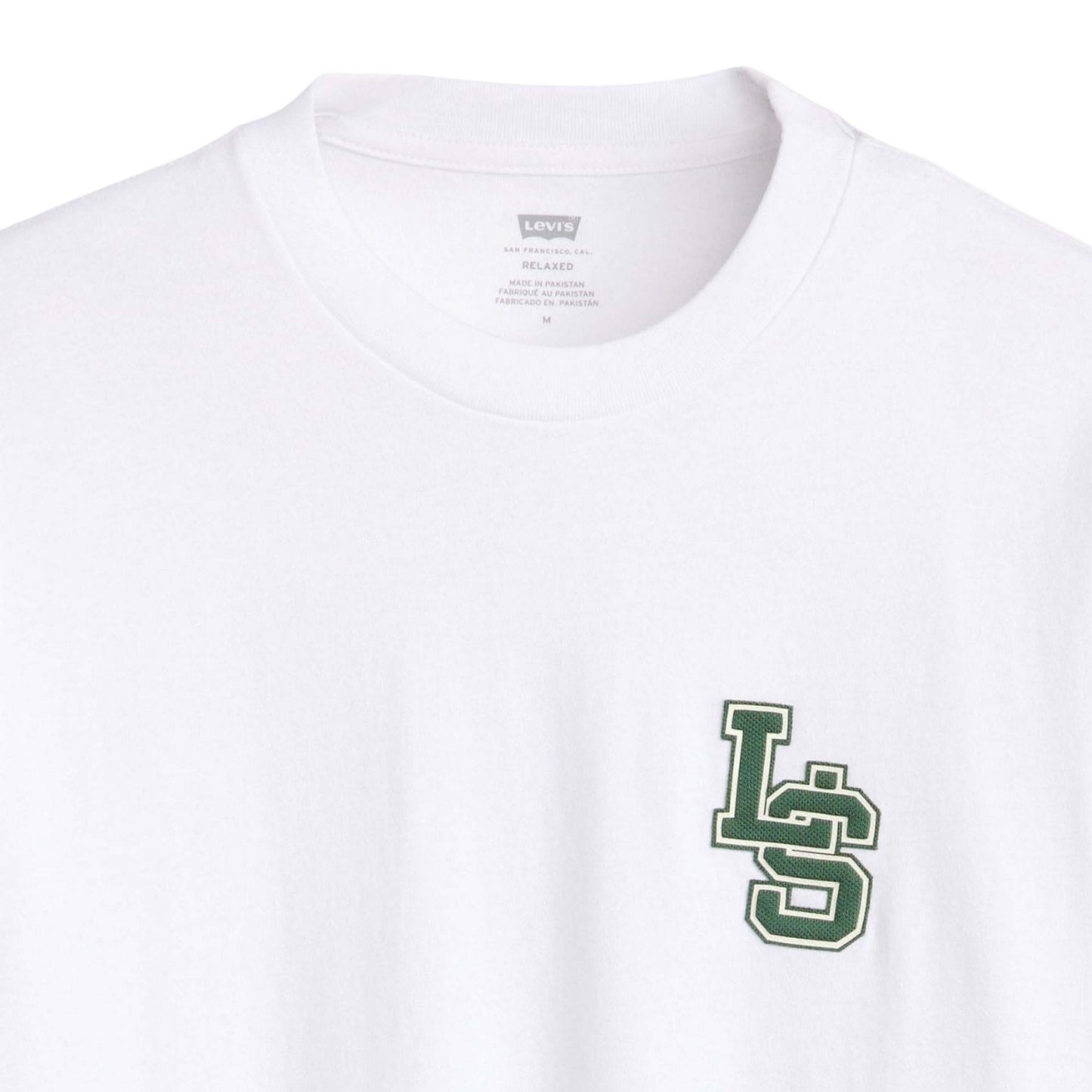 White - Side - Levis Mens Classic Relaxed Fit Long-Sleeved T-Shirt