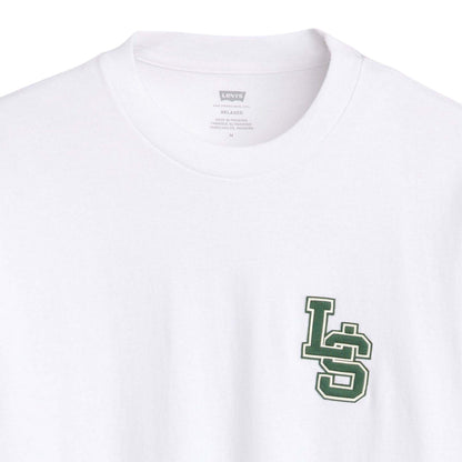 White - Side - Levis Mens Classic Relaxed Fit Long-Sleeved T-Shirt