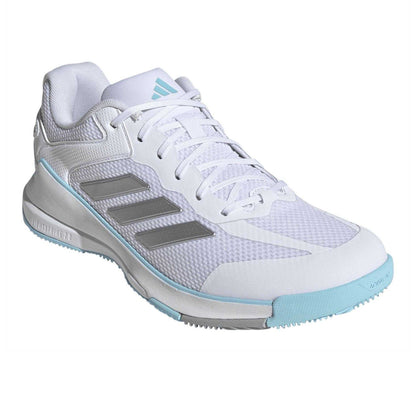 White-Grey - Pack Shot - Adidas Womens-Ladies Netcourt Pro Trainers