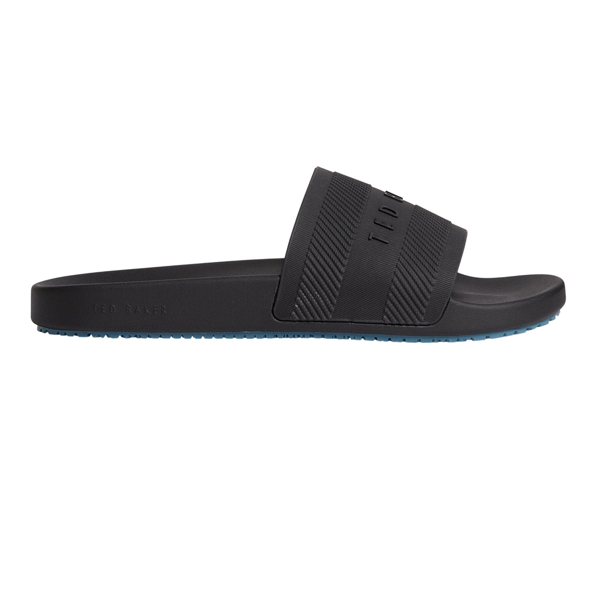 Black - Front - Ted Baker Mens Moulded Footbed Flat Sliders