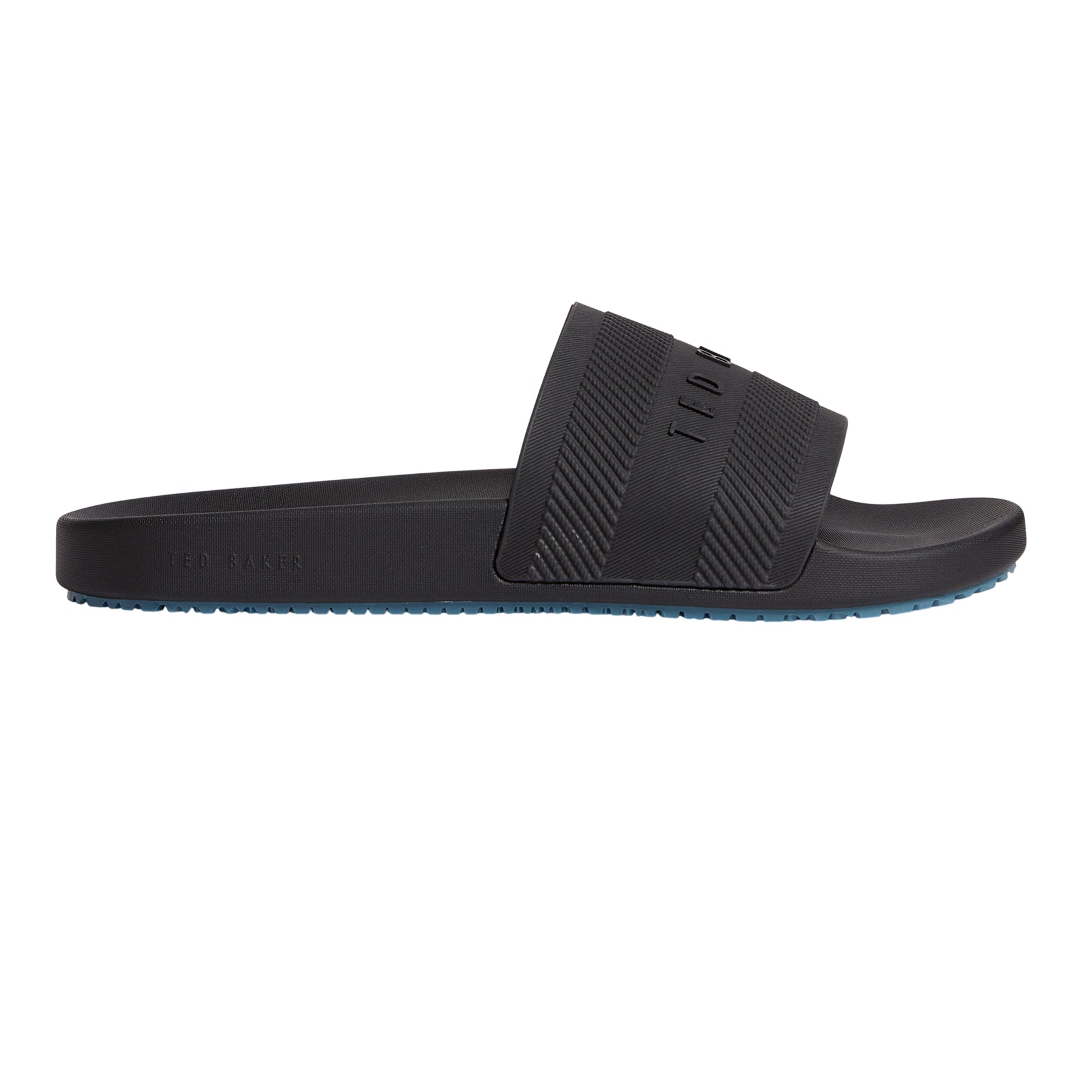 Black - Front - Ted Baker Mens Moulded Footbed Flat Sliders