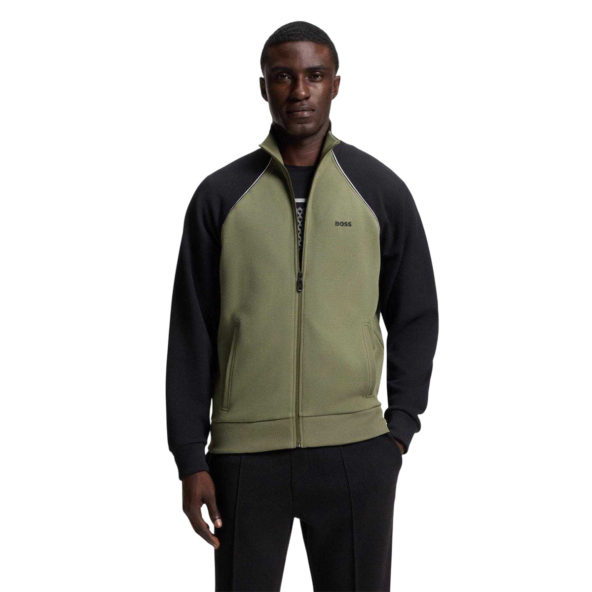 Dark Beige - Side - Boss Mens Join Skaz Track Jacket