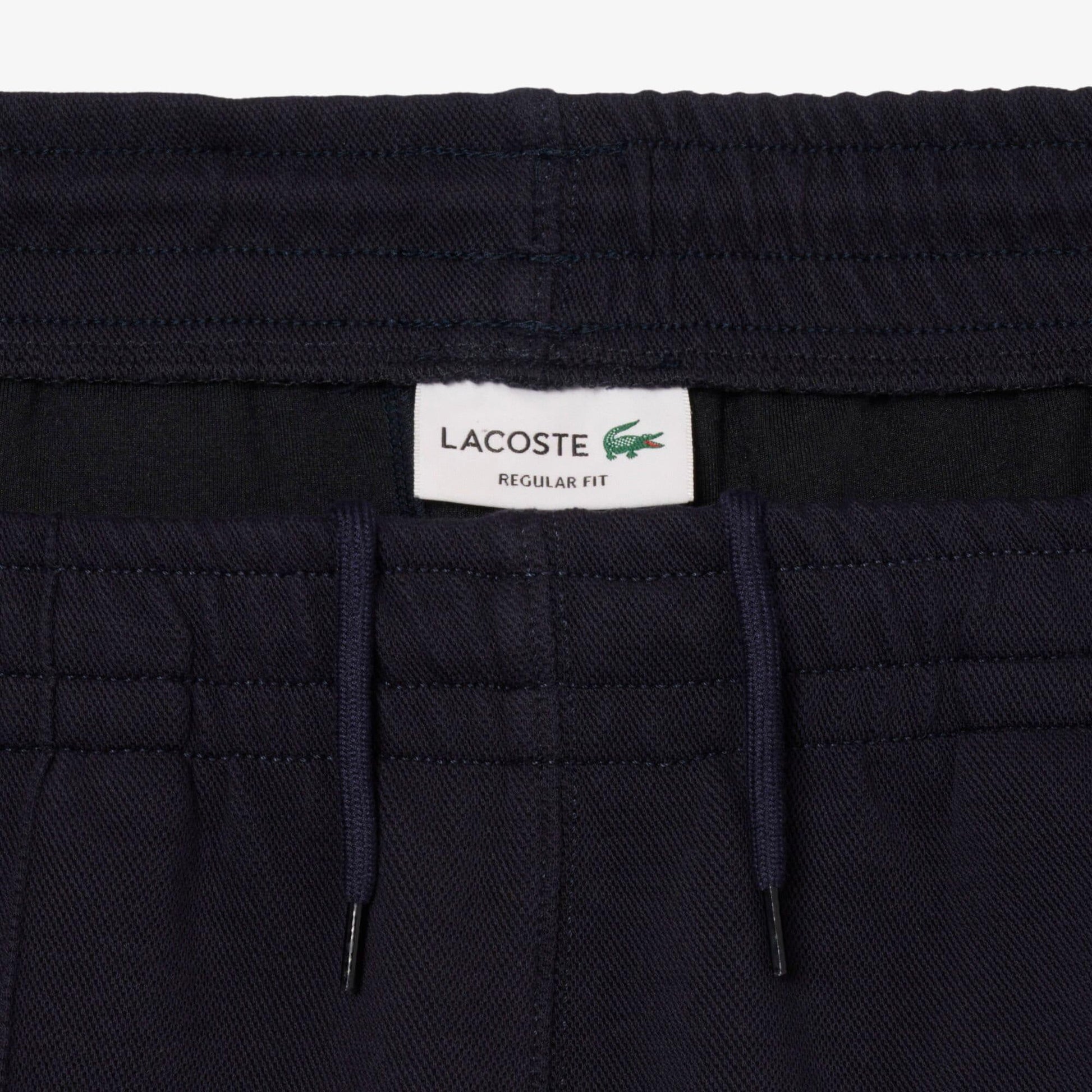 Blue - Close up - Lacoste Mens Pique Regular Jogging Bottoms