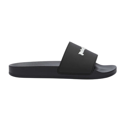 Black - Front - Palm Angels Mens Flat Sliders