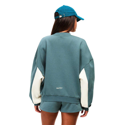 Green - Lifestyle - Red Run Womens-Ladies Skyline Relaxed Fit Crop Sweatshirt