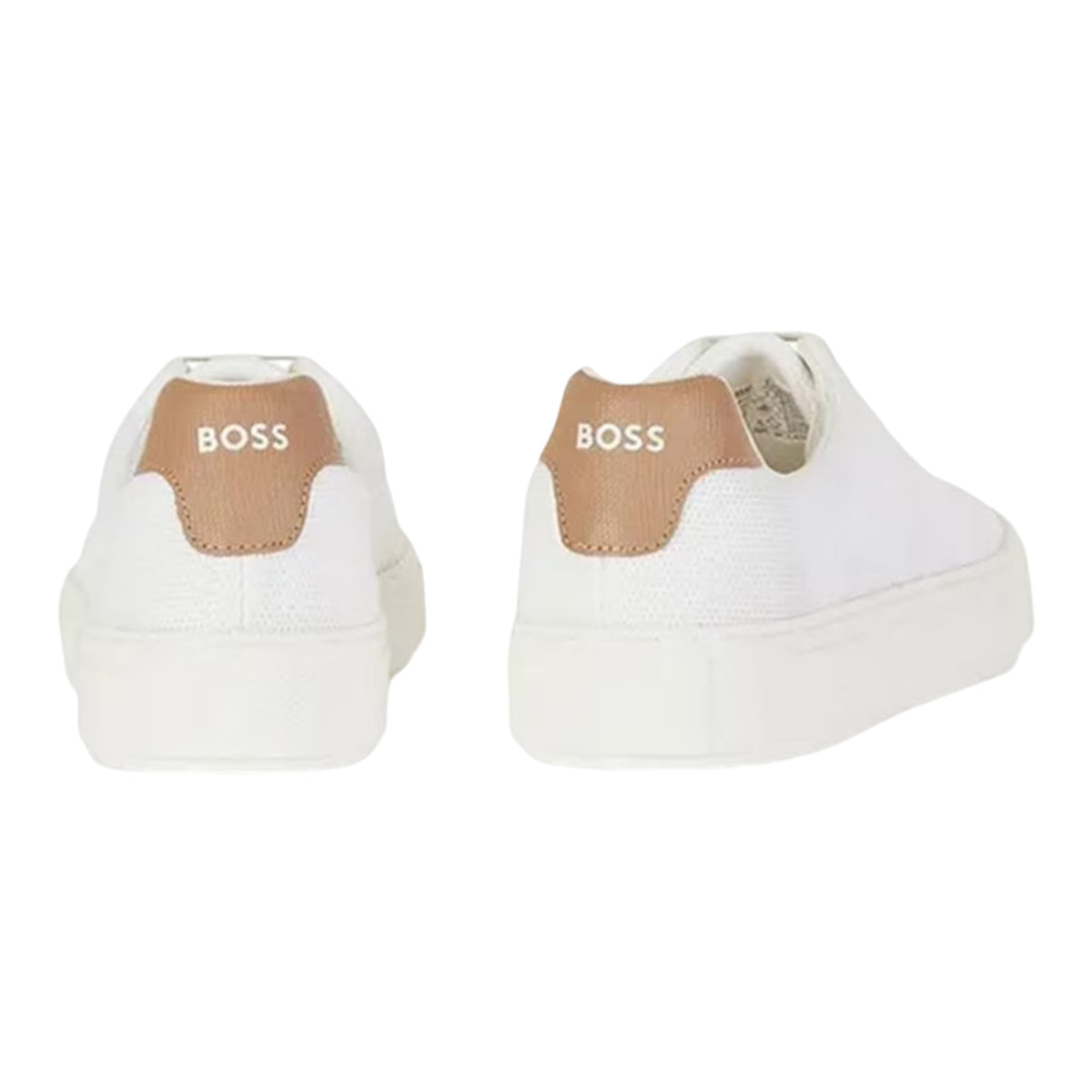 White - Back - Boss Womens-Ladies Katie Low Cut Trainers