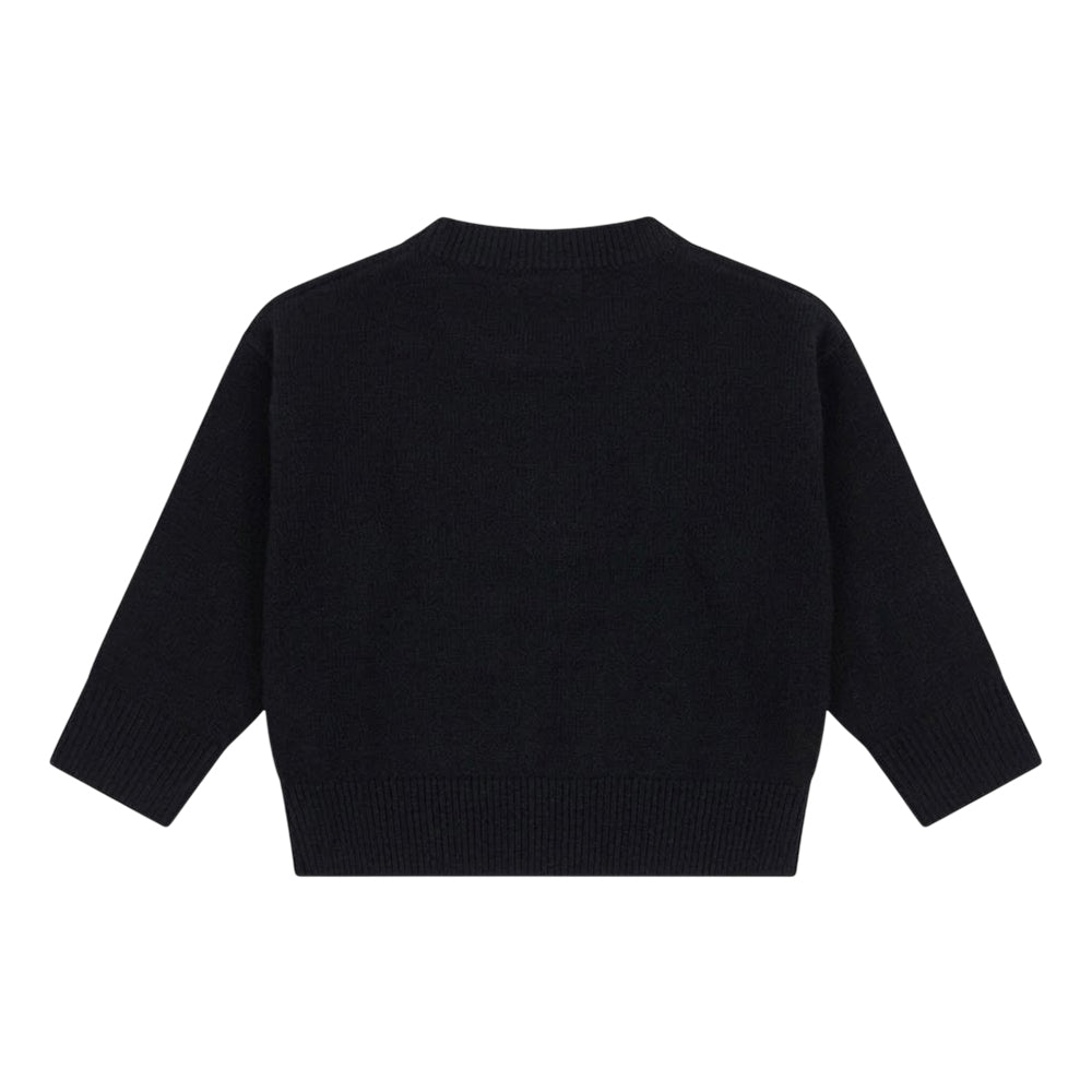 Brown - Back - Couture Club Childrens-Kids Monogram Fluffy Sweatshirt