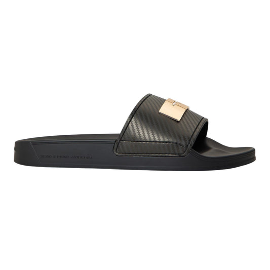 Black - Front - Android Homme Mens Sliders